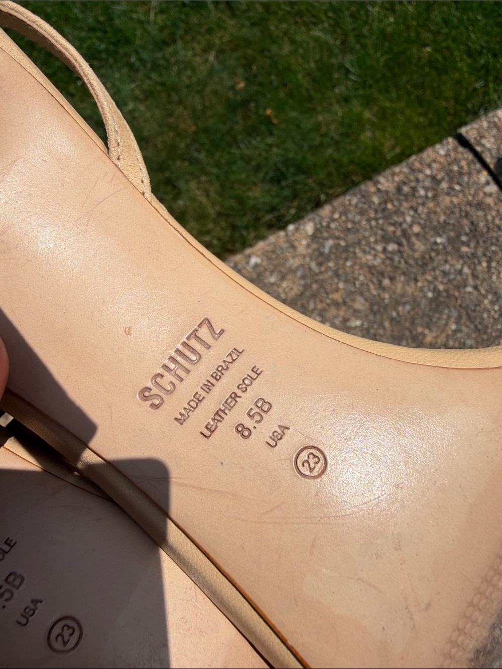 SCHUTZ Nude Rhinestone-Strap Stiletto Sandals - Picture 5 of 8